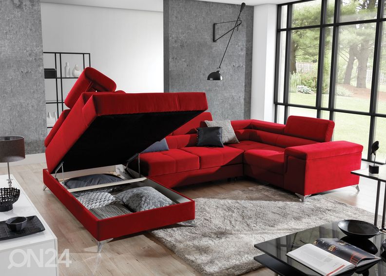 Nurgadiivanvoodi pesukastiga suurendatud