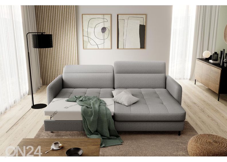 Nurgadiivanvoodi pesukastiga Gomsi suurendatud