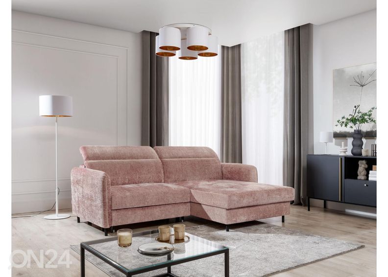 Nurgadiivanvoodi pesukastiga Gomsi suurendatud