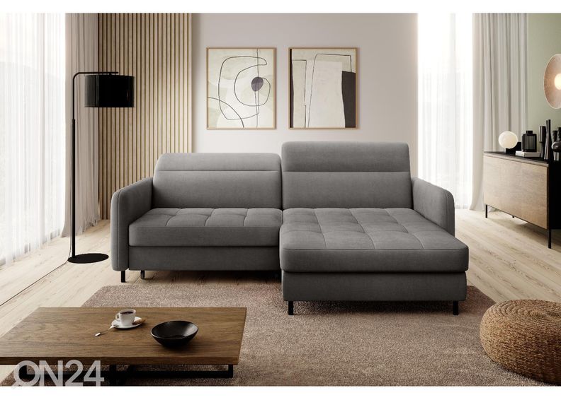 Nurgadiivanvoodi pesukastiga Gomsi suurendatud