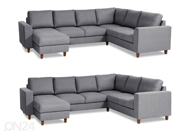 Nurgadiivanvoodi pesukastiga Renate XL suurendatud