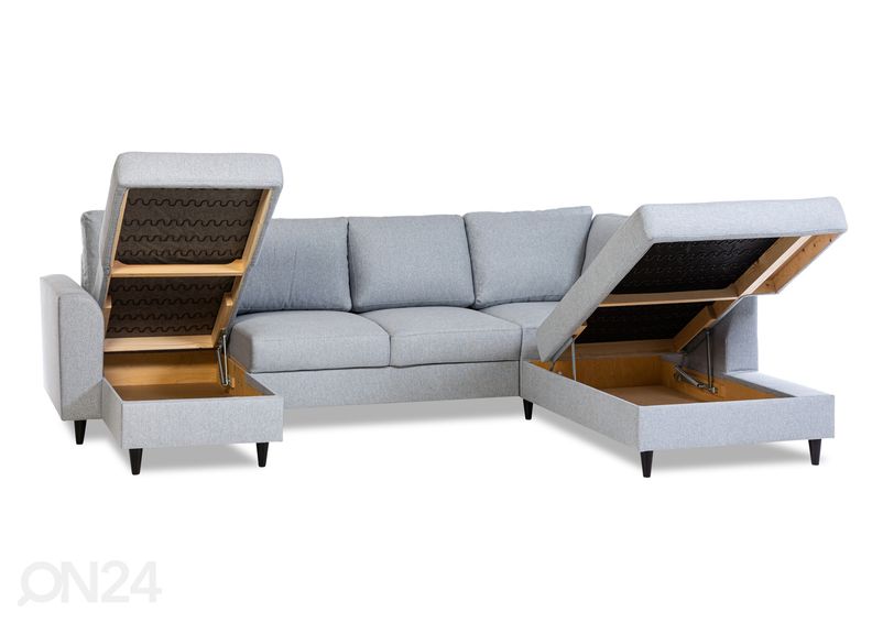 Nurgadiivanvoodi pesukastiga Renate XXL suurendatud