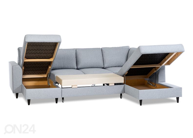 Nurgadiivanvoodi pesukastiga Renate XXL suurendatud