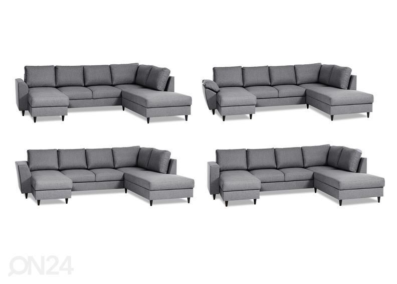 Nurgadiivanvoodi pesukastiga Renate XXL suurendatud