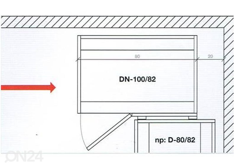 Nurgakapp valmule 100 cm suurendatud