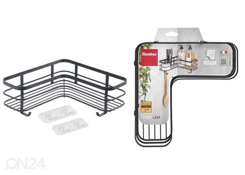 Nurgariiul Origin-Ufix 1x L kuju, 21x21x13 cm, must suurendatud