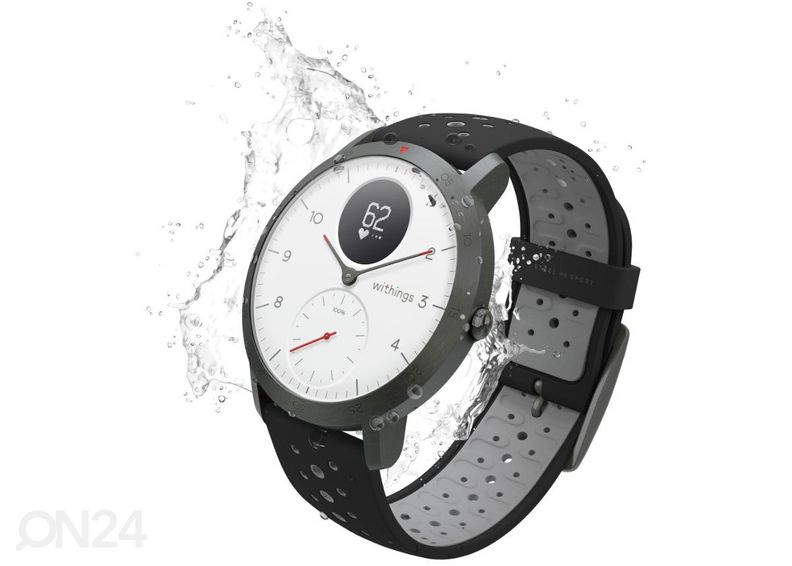 Nutikell Withings Steel HR Sport 40mm must suurendatud
