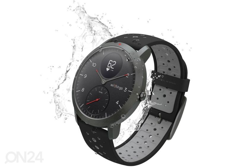 Nutikell Withings Steel HR Sport 40mm must suurendatud