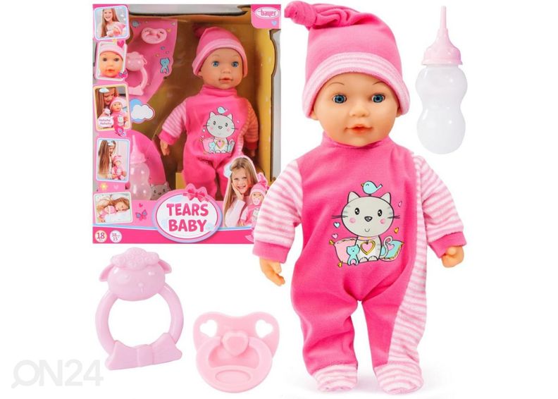 Nuttev beebinukk 38 cm Bayer suurendatud