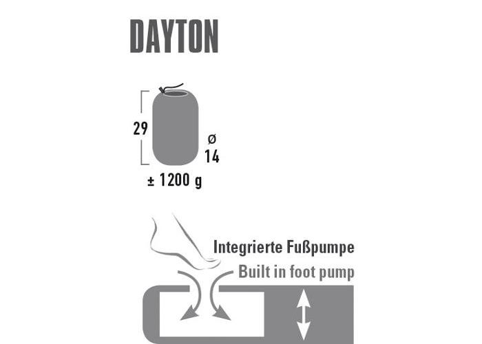 Õhkmadrats dayton 183x51x7 5 cm tumehall High Peak suurendatud