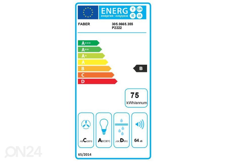 Õhupuhastaja Faber Inka Lux EVO BK MATT A52 suurendatud