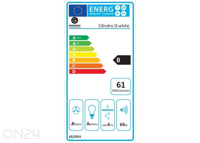Õhupuhastaja Greentek Cilindro IS valge suurendatud