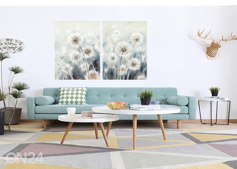 Õlimaal Lendlevad võililled 60x80 cm suurendatud