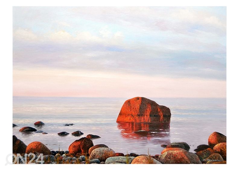 Õlimaal Õhtune meri 90x120 cm suurendatud