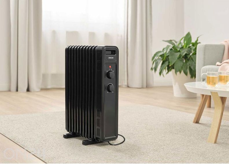 Õliradiaator Sencor SOH3511BK, must suurendatud