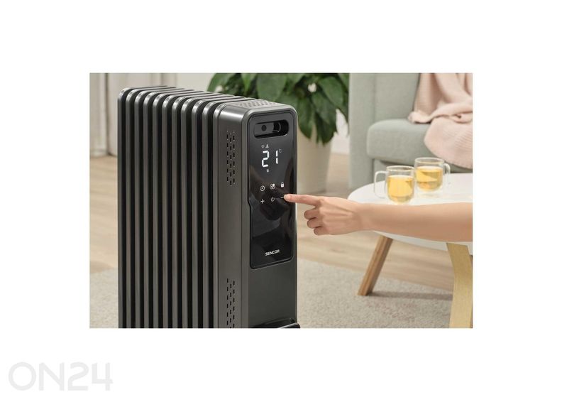 Õliradiaator Smart Home Sencor SOH8211GY, hall suurendatud