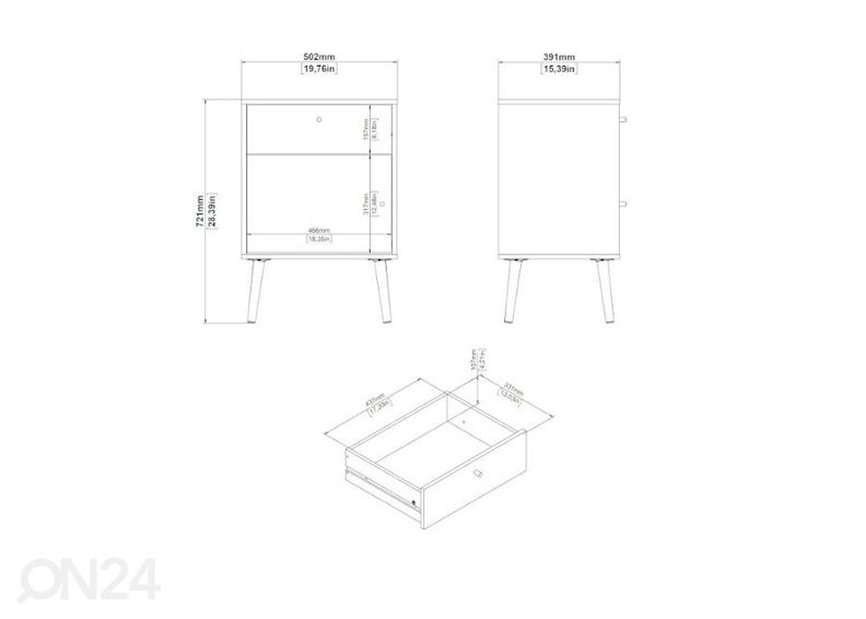 Öökapp Bodo 50 cm suurendatud