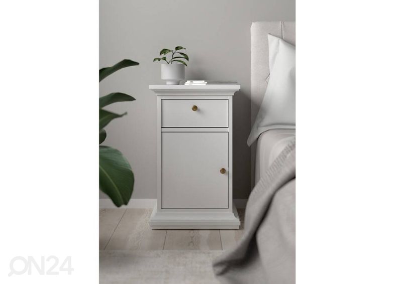 Öökapp Paris 40 cm, valge suurendatud