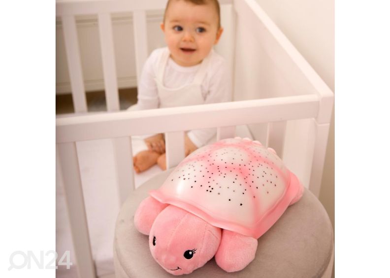 Öölamp roosa kilpkonn meloodiatega Cloud B suurendatud