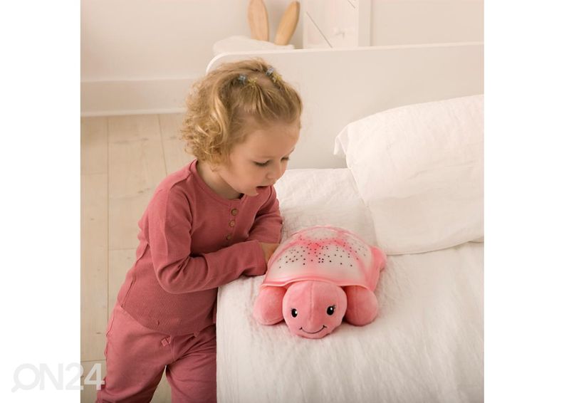 Öölamp roosa kilpkonn meloodiatega Cloud B suurendatud