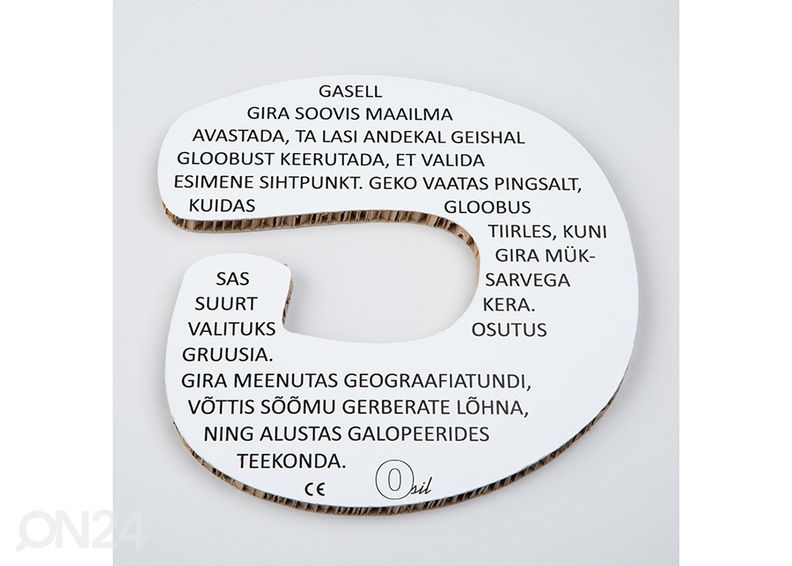 Osil dekoratiivnetäht G suurendatud