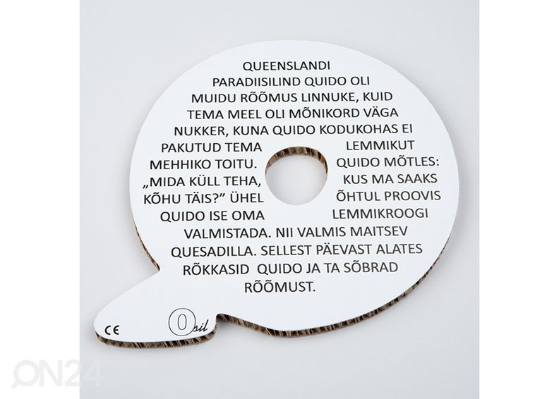 Osil dekoratiivnetäht Q suurendatud