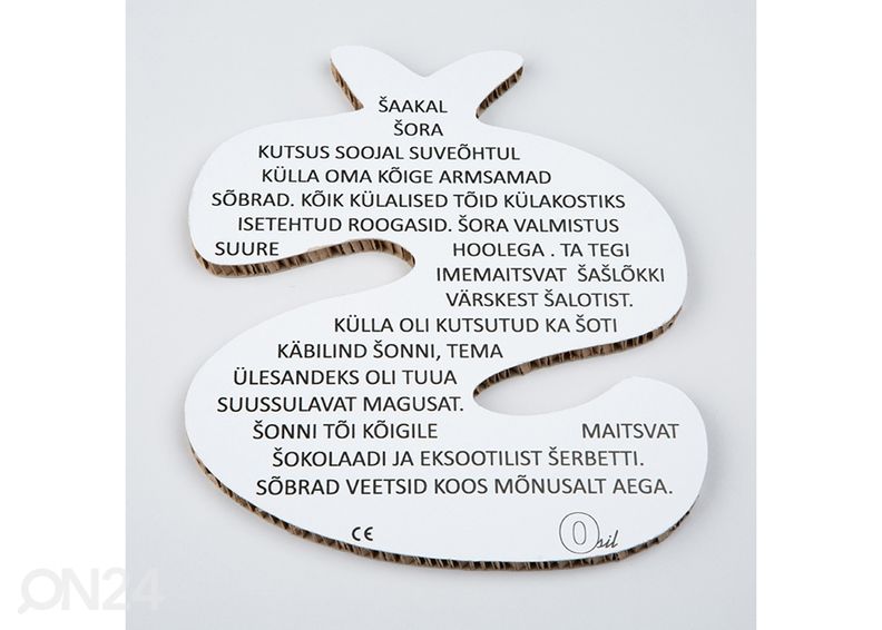 Osil dekoratiivnetäht Š suurendatud