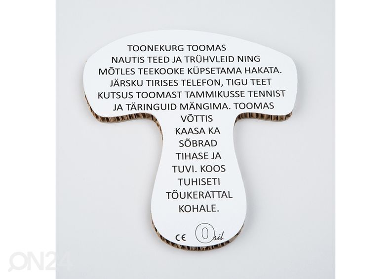 Osil dekoratiivnetäht T suurendatud