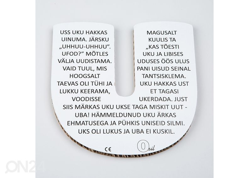 Osil dekoratiivnetäht U suurendatud