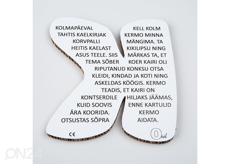 Osil dekoratiivtäht K suurendatud