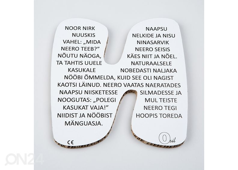 Osil dekoratiivtäht N suurendatud