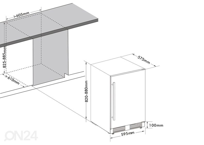Õuekülmik Frigelux RETT136A suurendatud