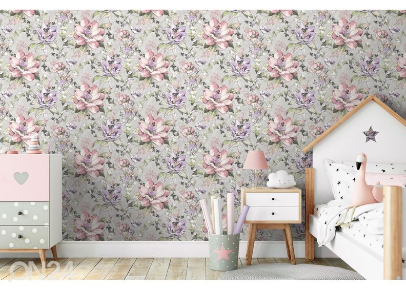 Pabertapeet Floral Fairies suurendatud