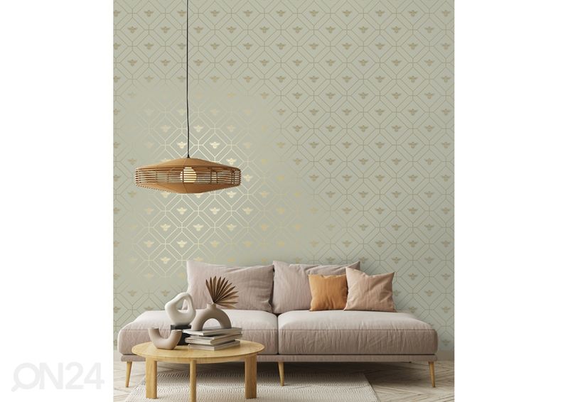 Pabertapeet Honeycomb Bee suurendatud