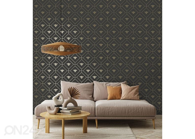 Pabertapeet Honeycomb Bee suurendatud