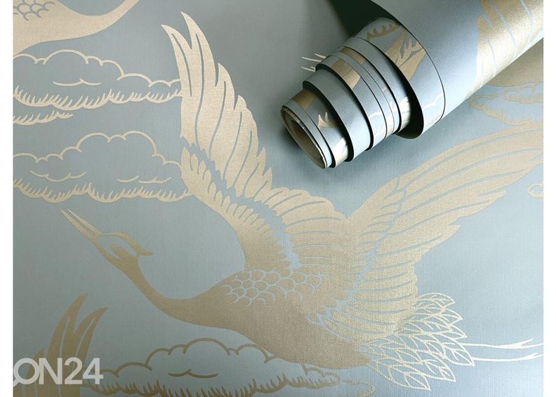 Pabertapeet Metallic Cranes suurendatud