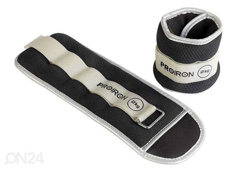 Pahkluu/randme raskused ProIron, 2 kg, 2 tk, must suurendatud