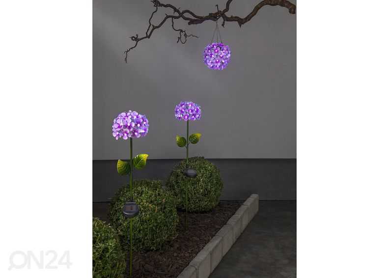 Päikesepaneeliga aiavalgusti Hortensia suurendatud