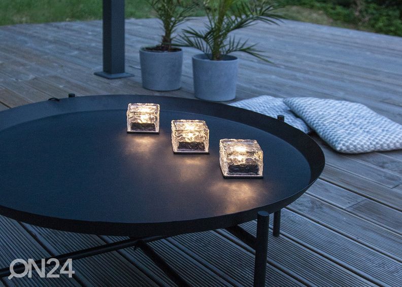 Päikesepaneeliga küünal Ice Cube 3tk suurendatud