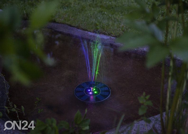 Päikesepaneeliga purskkaev RGB LED valgustiga Fountain suurendatud