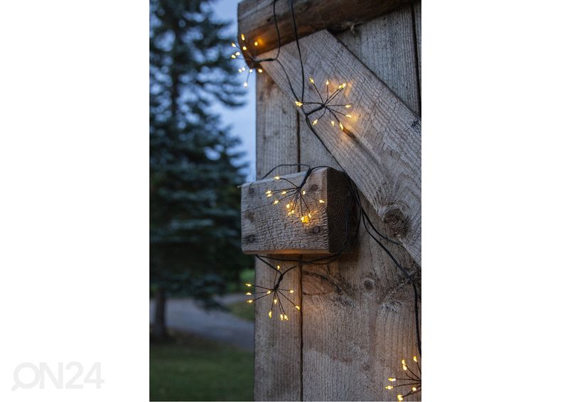 Päikesepaneeliga valguskett Firework, 200 cm suurendatud