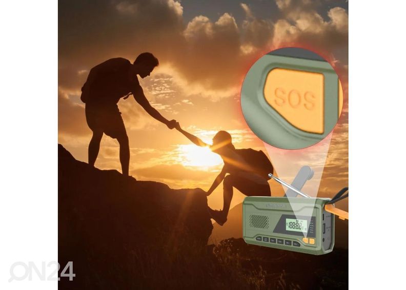 Päikesepatarei ja dünamoga raadio Manta RDI401G suurendatud