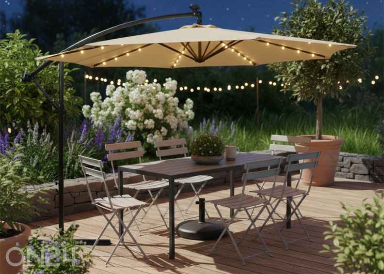 Päikesevari Milin + LED Ø 3 m suurendatud