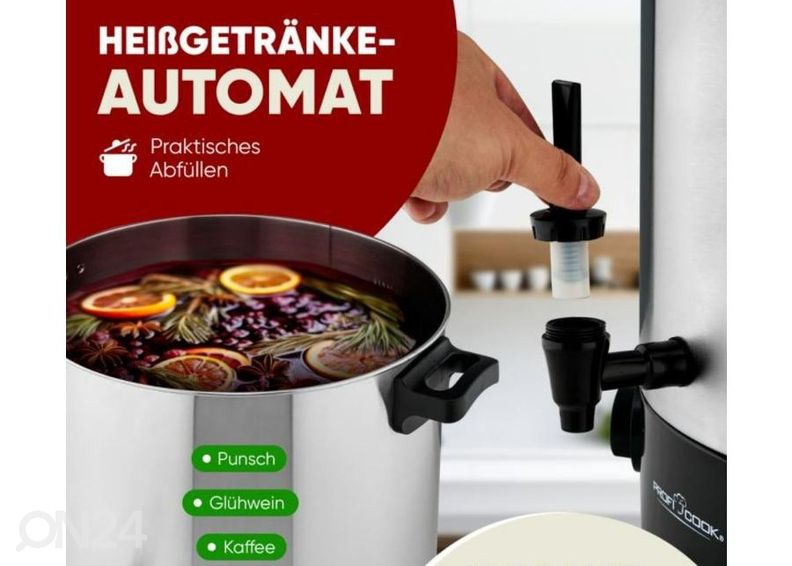 Pastöriseerija-joogimahuti 32L ProfiCook PCEKA1283 suurendatud