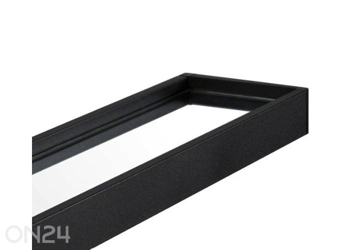 Peegel riiuliga 80 cm, must suurendatud