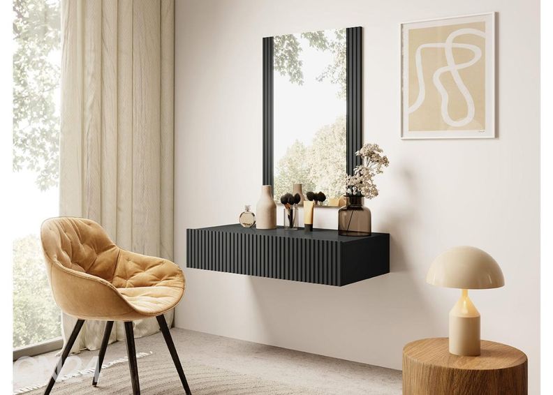 Peegliga tualettlaud Vamos Grey suurendatud