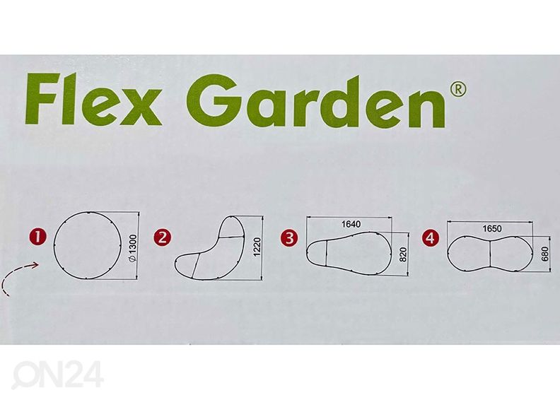 Peenrakast Flex Garden 130x42 cm suurendatud