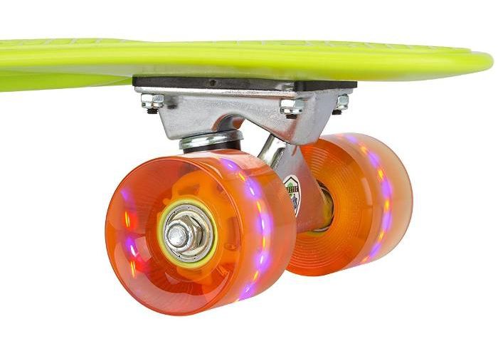 Pennyboard plastiks 22.5" LED Nijdam suurendatud