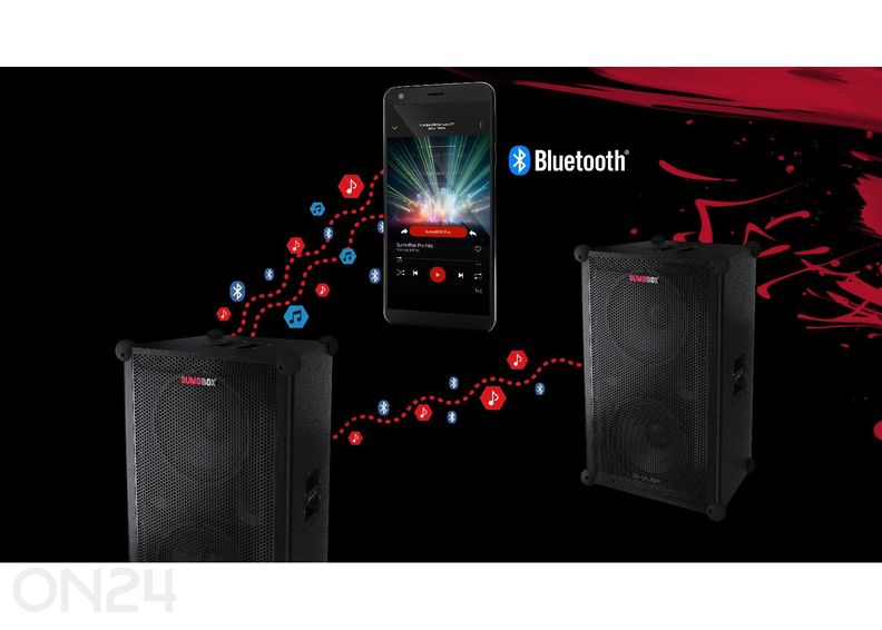 Peokõlar Sharp SUMOBOX Pro, 200W RMS, IPX4, must suurendatud