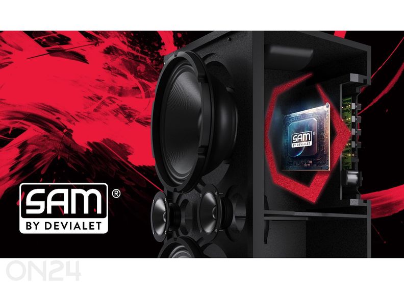 Peokõlar Sharp SUMOBOX Pro, 200W RMS, IPX4, must suurendatud